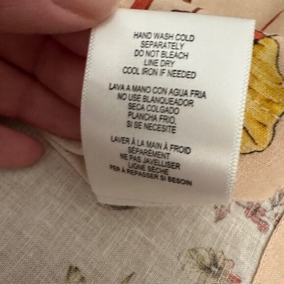 Evereve Char Floral Flutter Tank Size: L Color: Blush Pink Floral Pattern - Picture 9 of 10